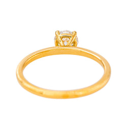 Yellow Gold Solitaire Ring with Diamond