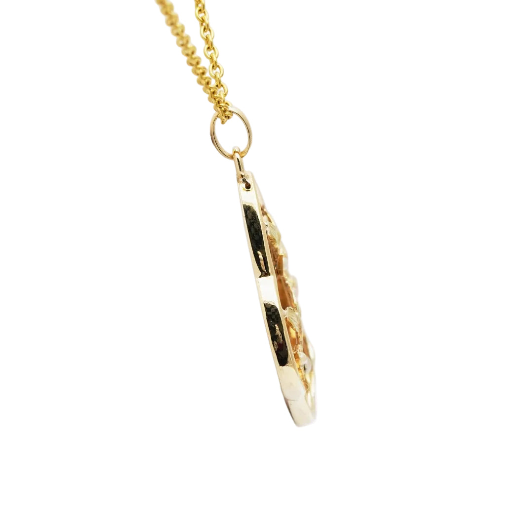 Yellow Gold and Pearl Pendant