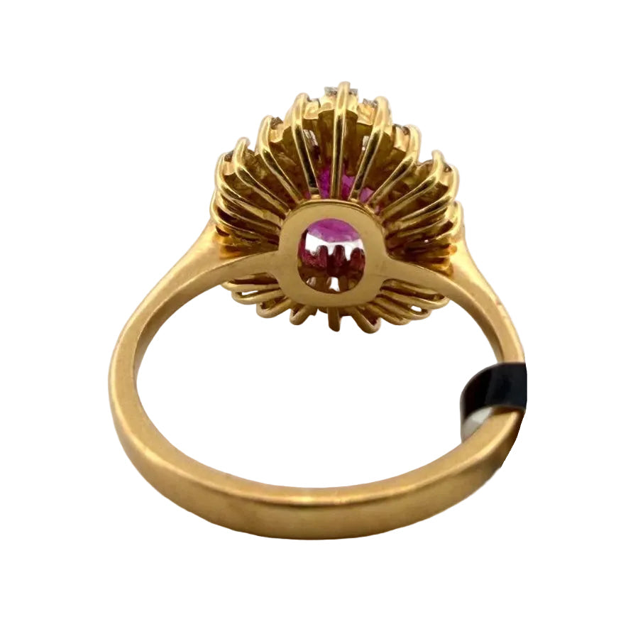 "Entourage" Ring in Yellow Gold, Rubies, and Diamonds