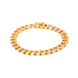 Rose gold curb chain bracelet