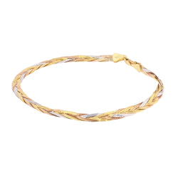 White Gold, Yellow gold, and Rose gold Link Bracelet