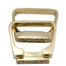 J.VENDOME Tank Rings in white gold, yellow gold, sapphires, and diamonds