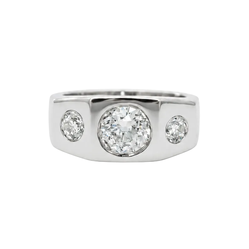 Trilogy Ring in Platinum and Diamonds