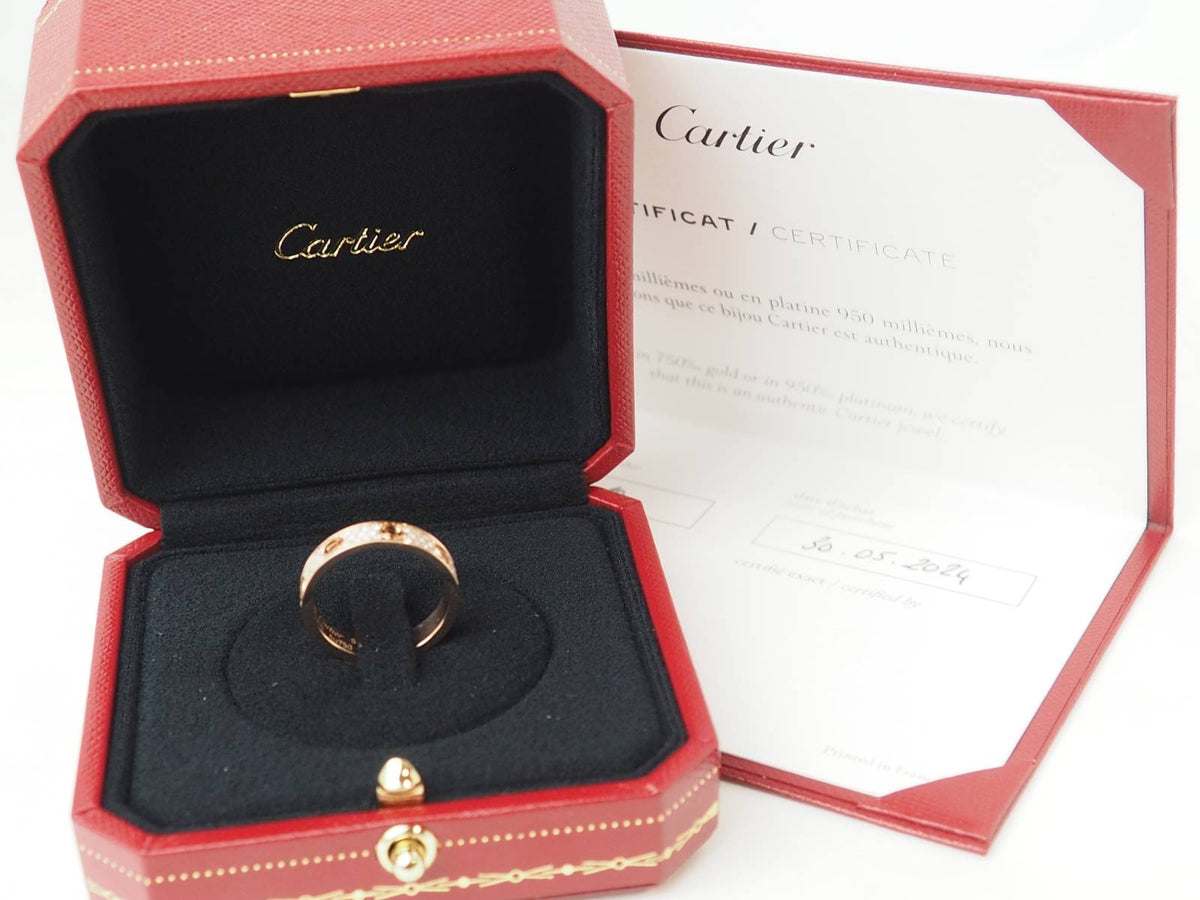 CARTIER "Love PM" Wedding Band in Rose gold and Diamonds