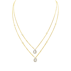 Collier Edouard NAHUM, or jaune et diamants.