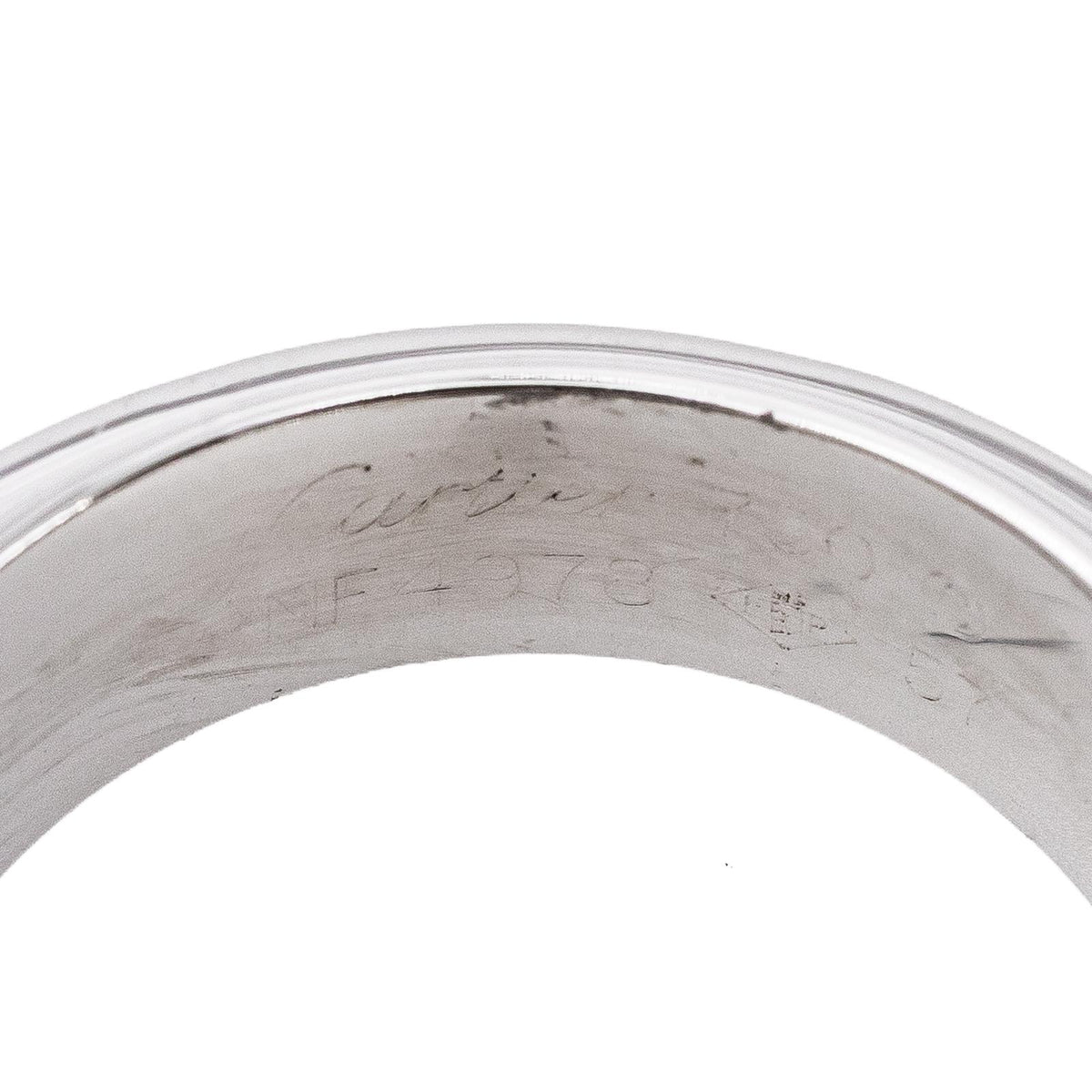 Cartier Santos Ring in White Gold with Quartz