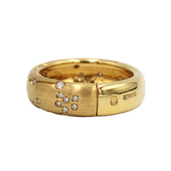 REPOSSI "Astrale" Band Ring in yellow gold and diamonds