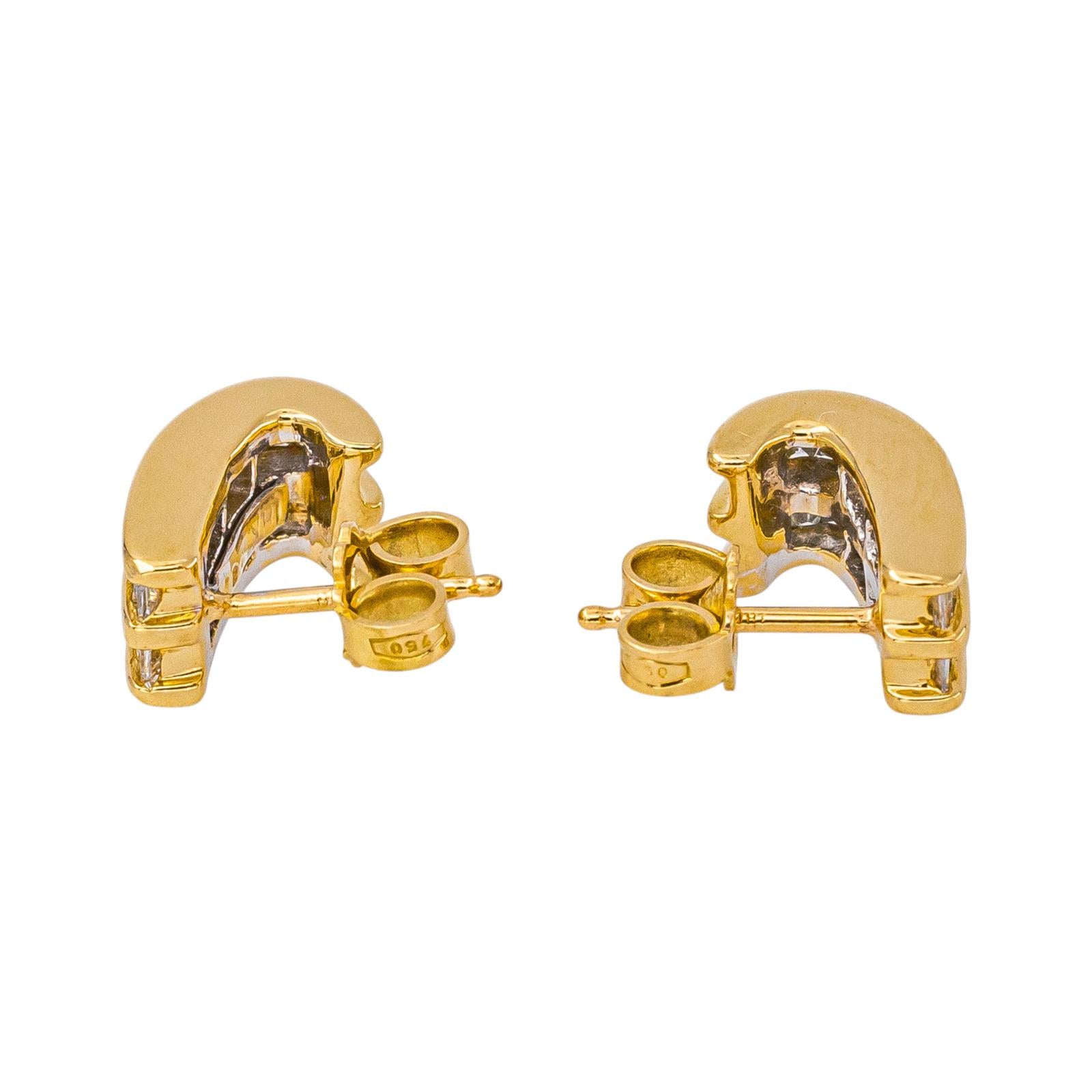 Yellow gold Diamond Earrings