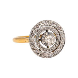 Bague Entourage en or jaune et diamants