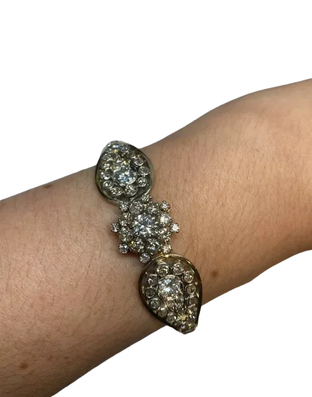 Bracelet en or blanc et diamants