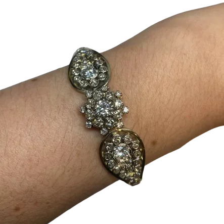 Bracelet en or blanc et diamants
