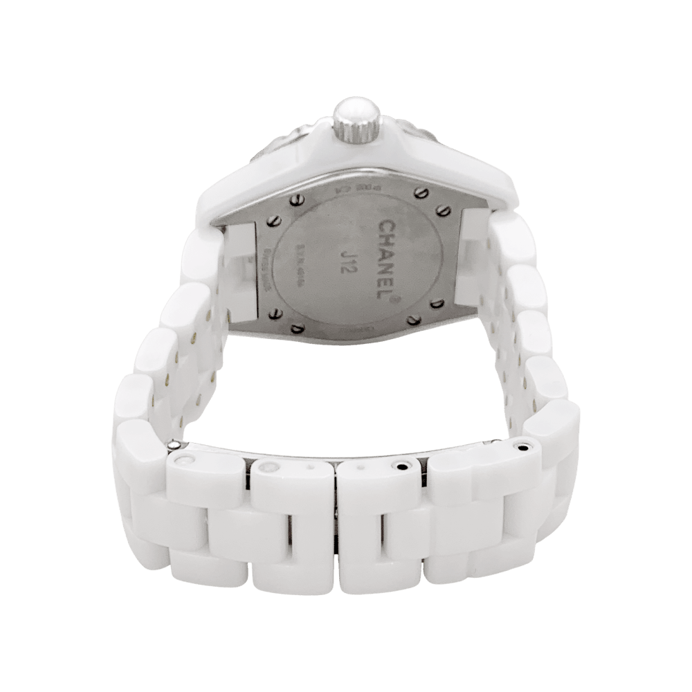 Watch Chanel, "J12", ceramic white and diamonds.