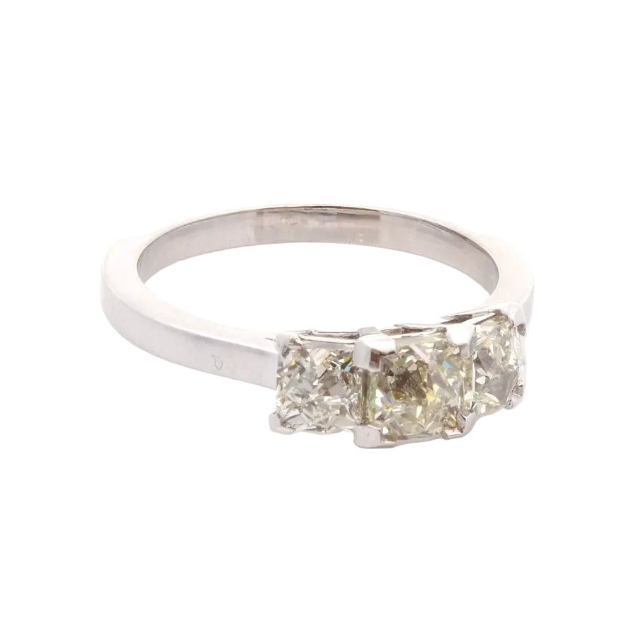 Platinum Ring with Three Diamonds