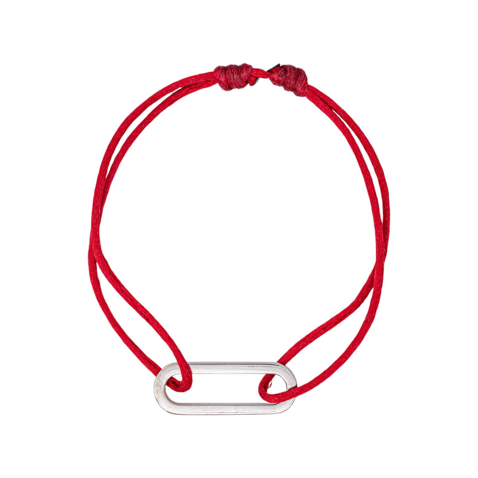 Dinh Van White Gold Link Cordon Bracelet
