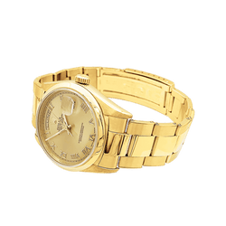 Montre Rolex, "Oyster Perpetual Day-date", or jaune.