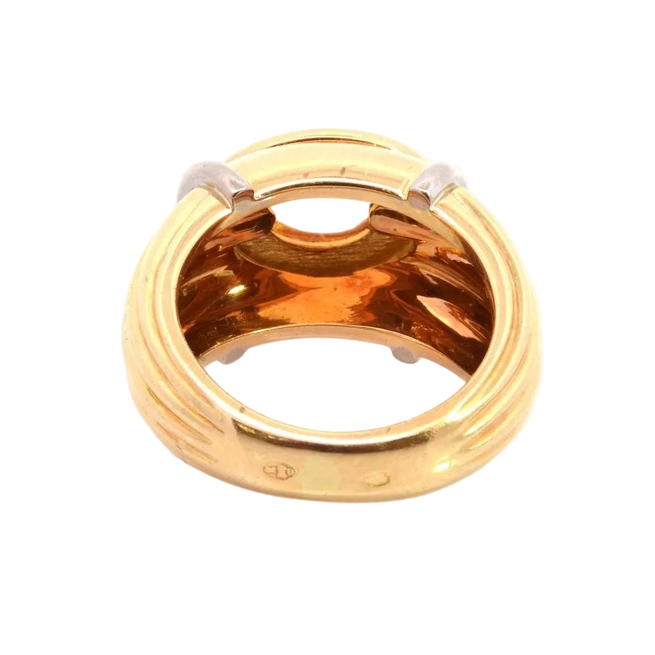 BOUCHERON "Jaipur" Yellow Gold and Citrine Bangle Ring