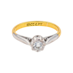 Bague Solitaire Or jaune Diamant
