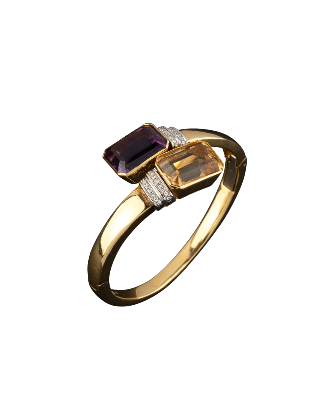 Bracelet DAMIANI en or jaune, topaze, améthyste et diamants