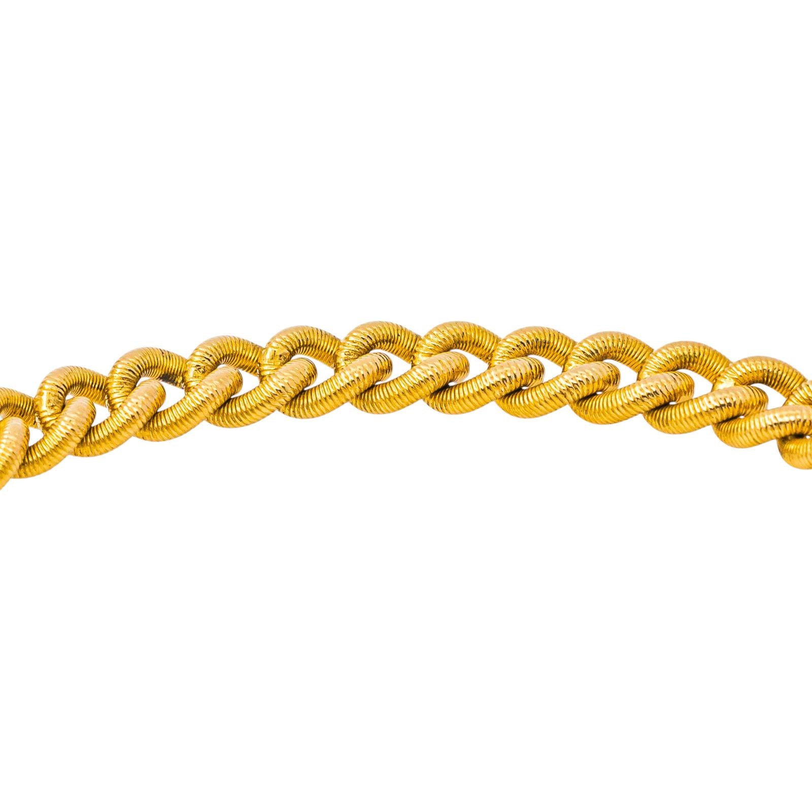 Yellow Gold Curb Chain Bracelet