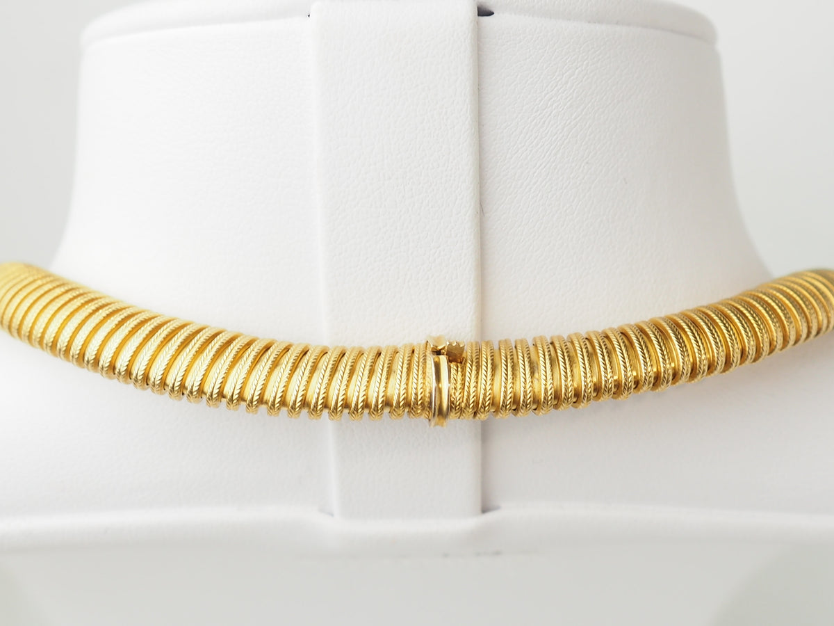 Yellow Gold Tubogas Necklace
