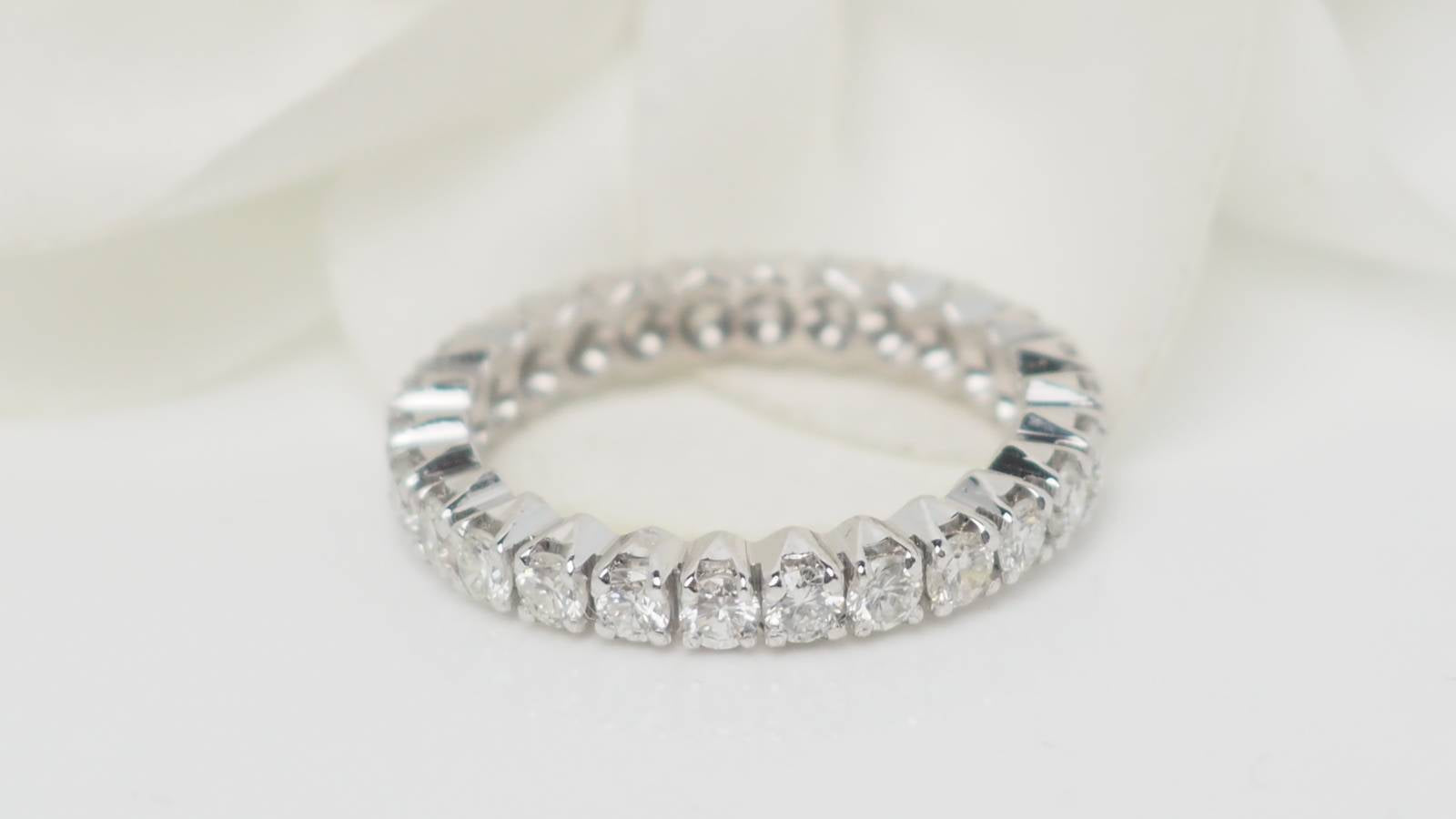 White Gold and Diamond Wedding Band