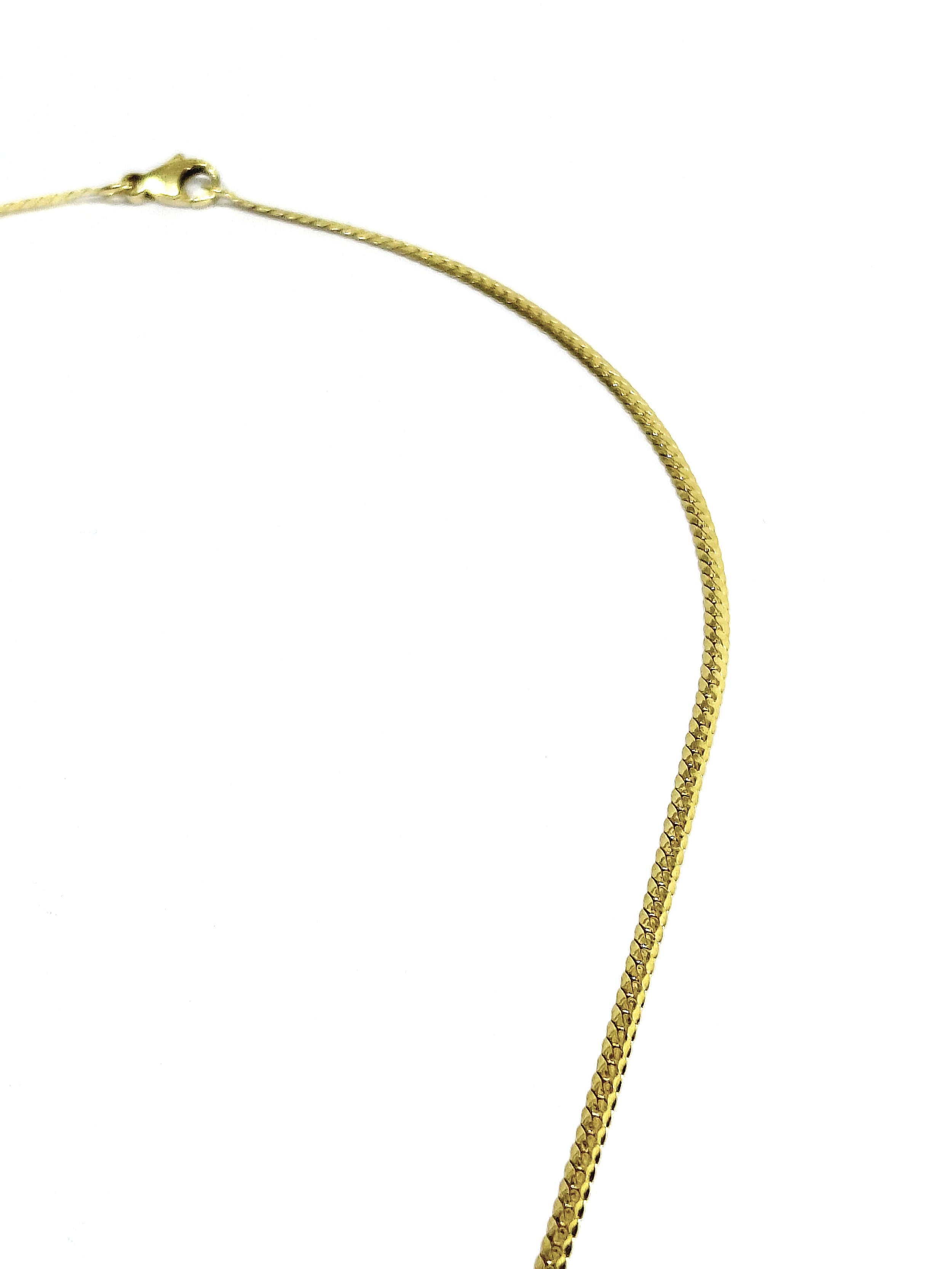 Yellow gold, Emerald, and Diamonds Necklace
