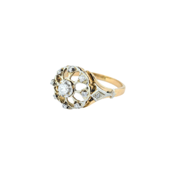 Bague Cocktail en or jaune et diamants