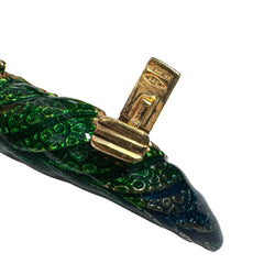 Yellow gold bracelet with Enamel, rubies, and diamonds