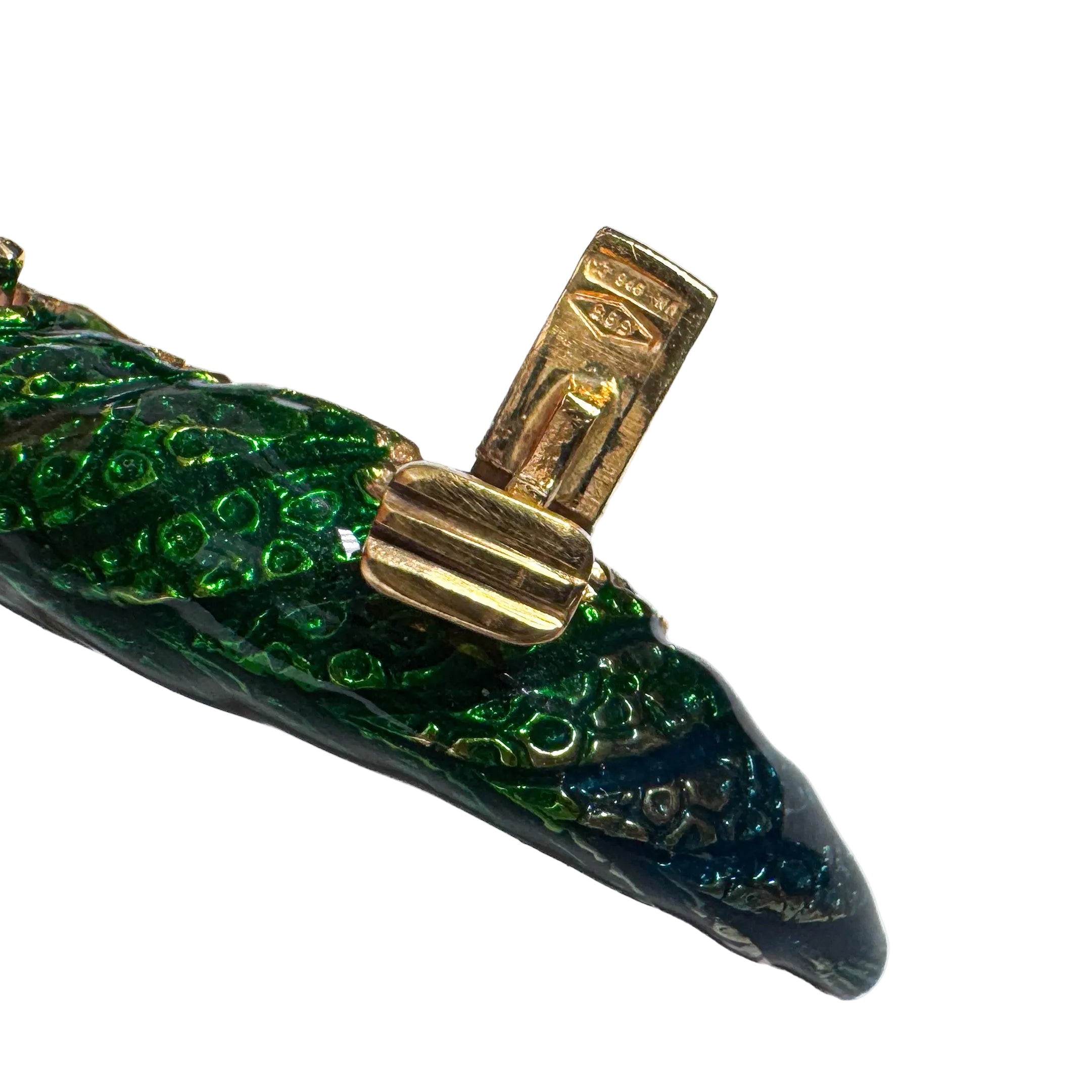 Yellow gold bracelet with Enamel, rubies, and diamonds