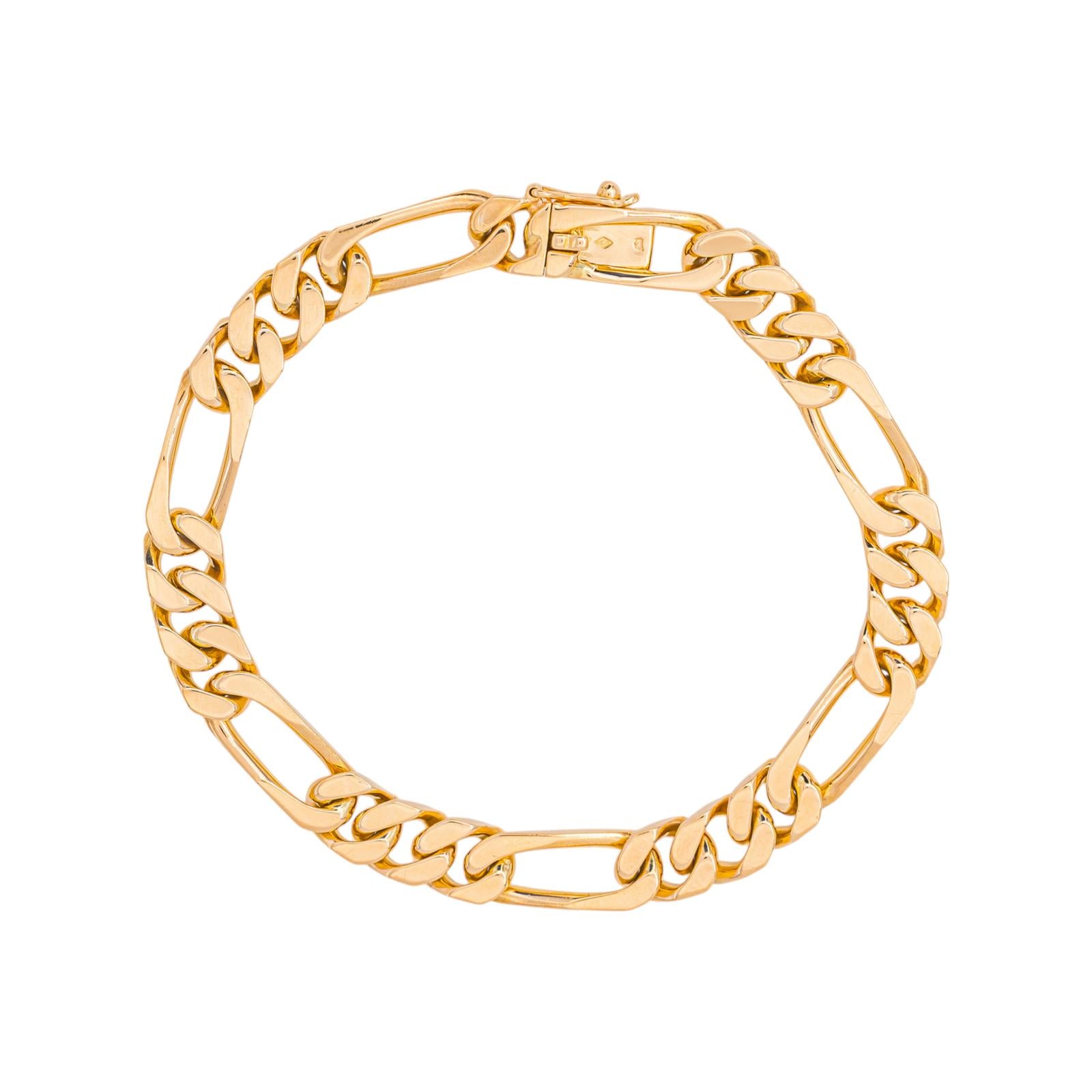 Bracelet Maille figaro Or rose
