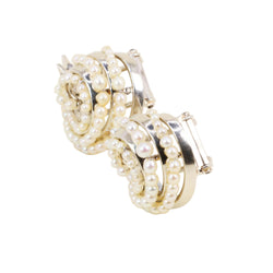 White Gold and Pearl Brooches