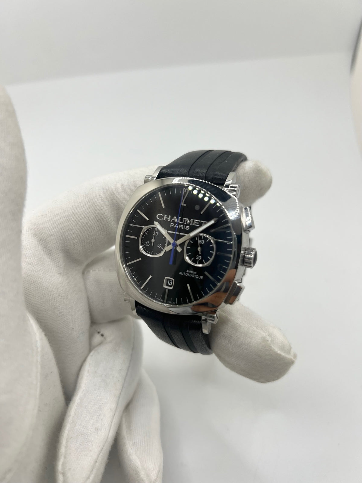 CHAUMET "Dandy" Watch in Steel and Leather