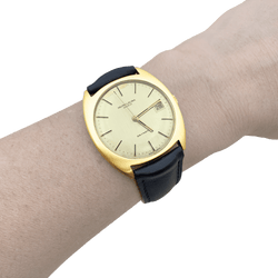 Watch Favre Leuba, yellow gold, leather.