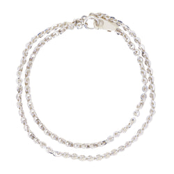 HERMÈS "Voltige" Long Necklace in Silver
