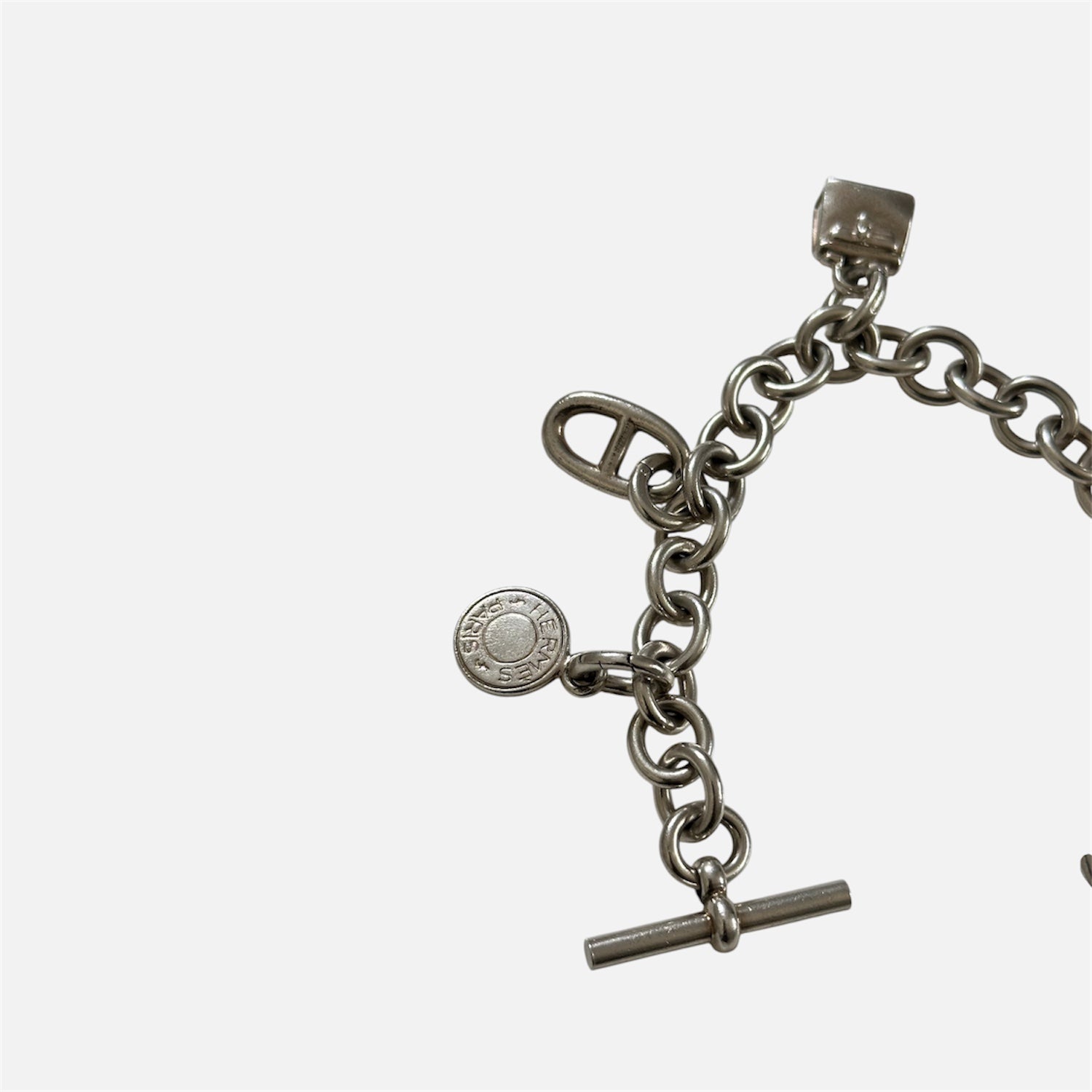 HERMÈS Silver Charm Bracelet
