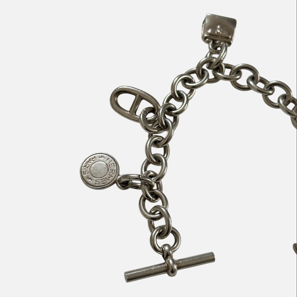 HERMÈS Silver Charm Bracelet