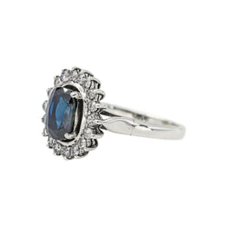 Bague Pompadour Argent Saphir