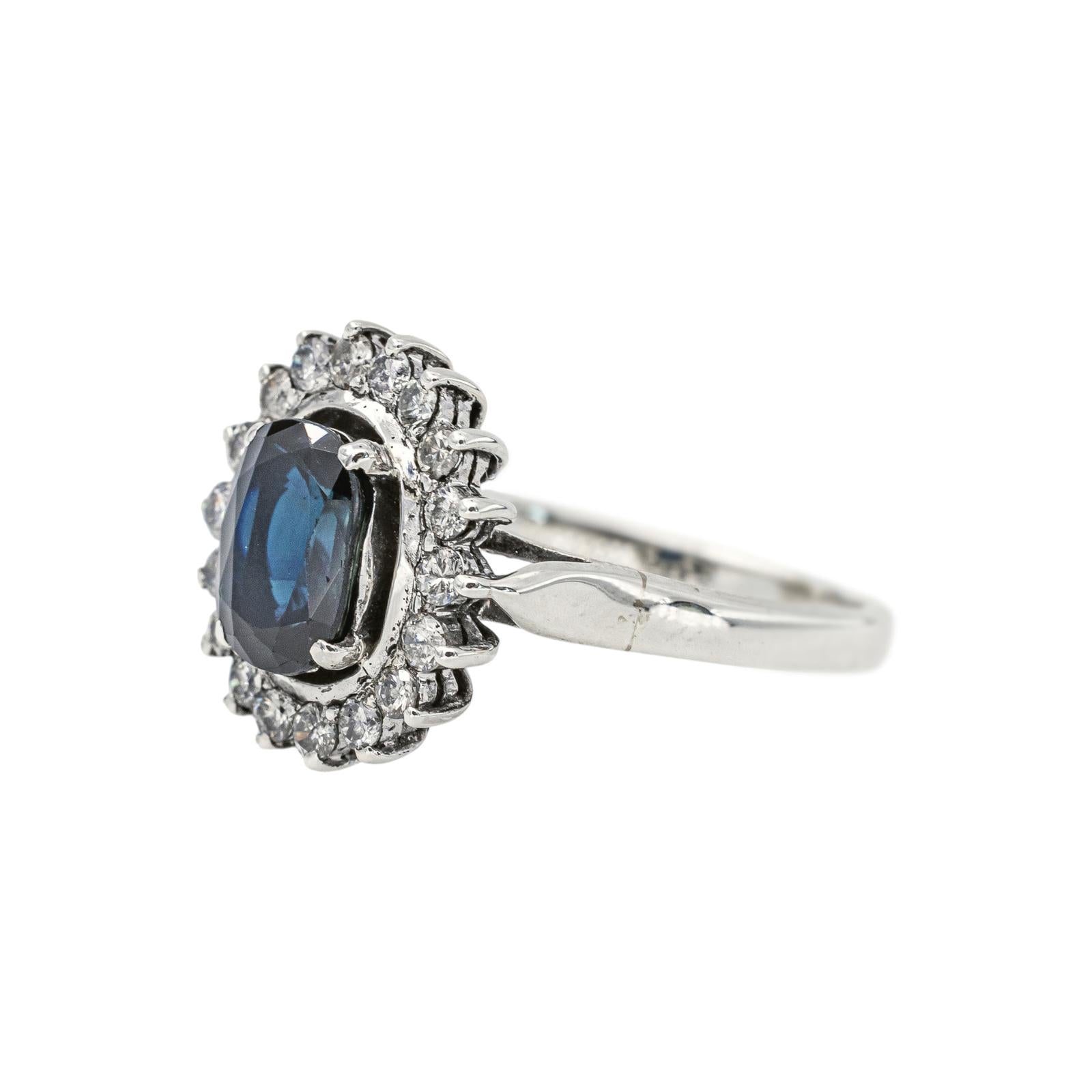 Bague Pompadour Argent Saphir