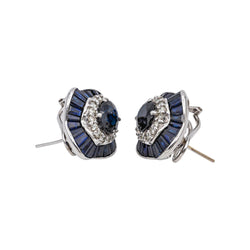 Gold White gold Sapphire Earrings