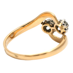 "Toi & Moi" Ring in Yellow Gold and Diamonds