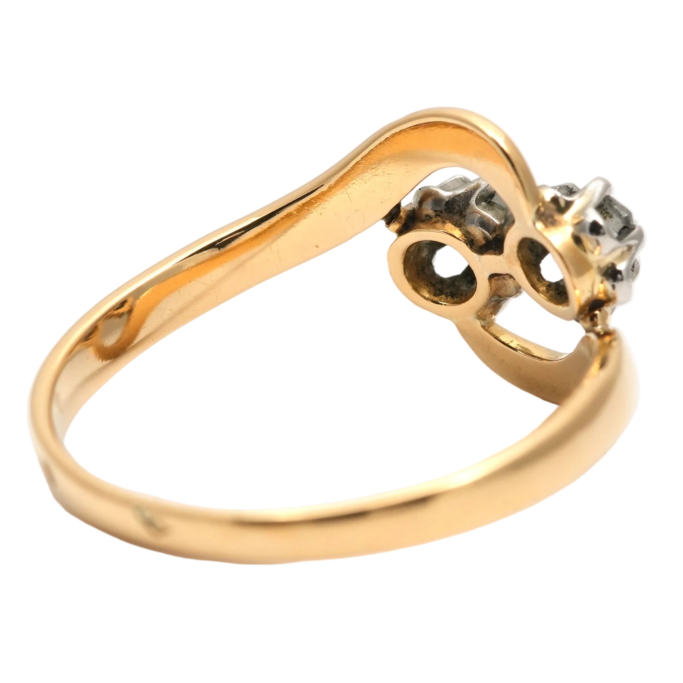 "Toi & Moi" Ring in Yellow Gold and Diamonds