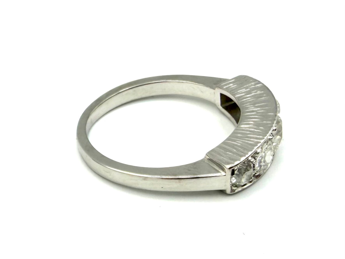 White Gold and Diamond Garter Ring