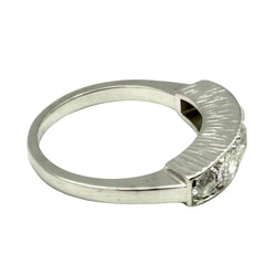 White Gold and Diamond Garter Ring