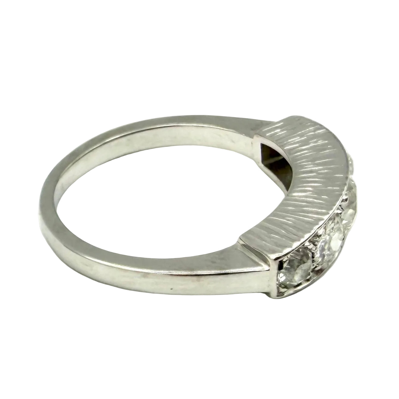 White Gold and Diamond Garter Ring