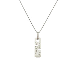 DINH VAN "Seventies" Pendant Necklace in White Gold and Diamonds