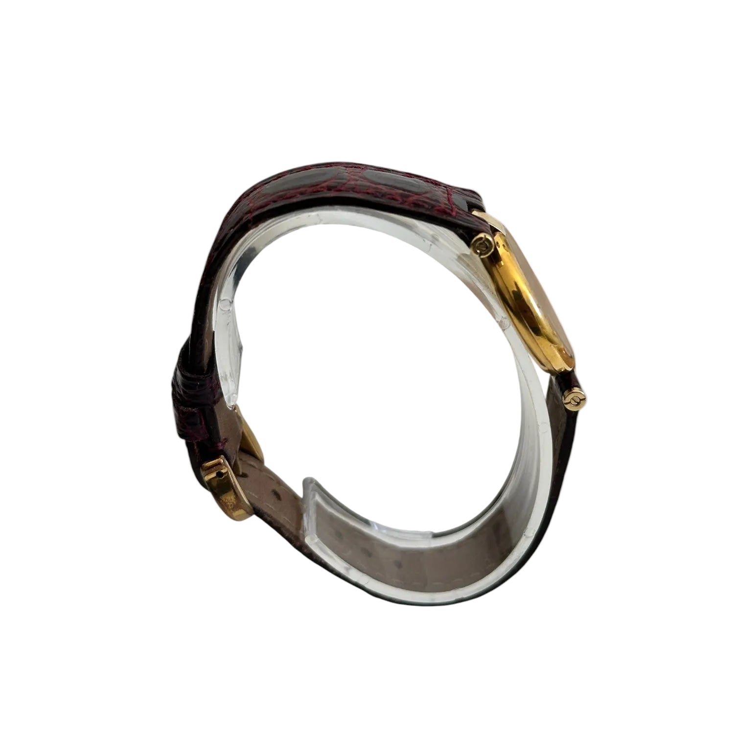 CARTIER "Must Vendôme" Watch in Vermeil and Leather