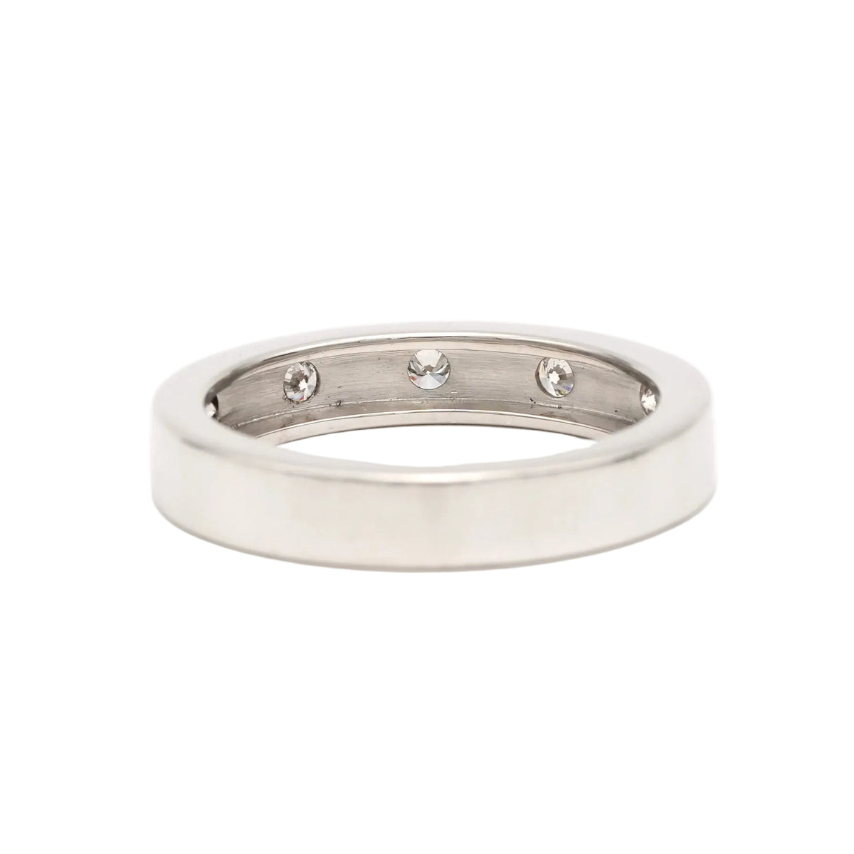 White Gold and Diamond Wedding Band