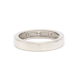 White Gold and Diamond Wedding Band