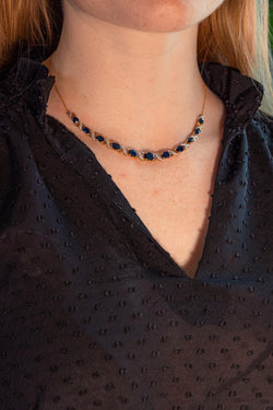 Yellow gold Sapphire Necklace