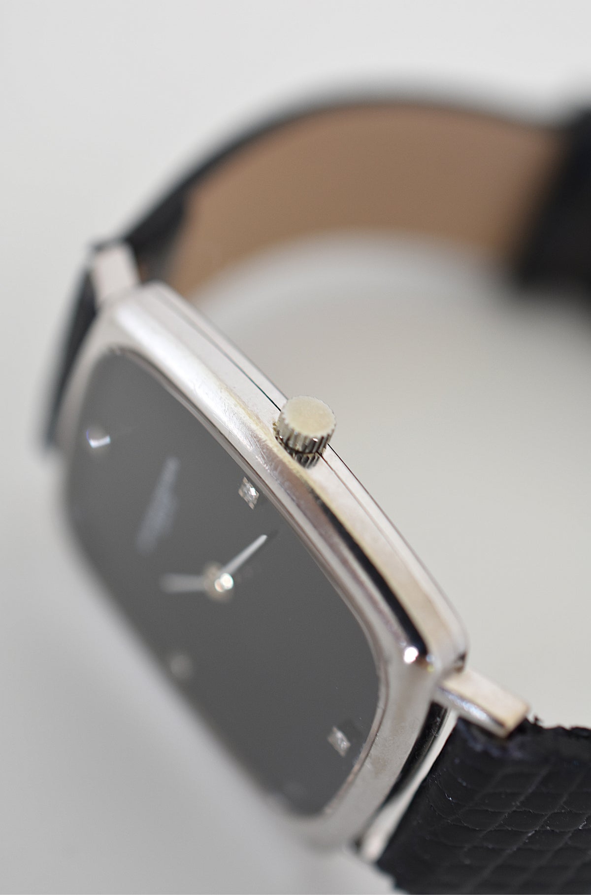 VACHERON CONSTANTIN watch in white gold, stainless steel, leather, Onyx, and Diamonds
